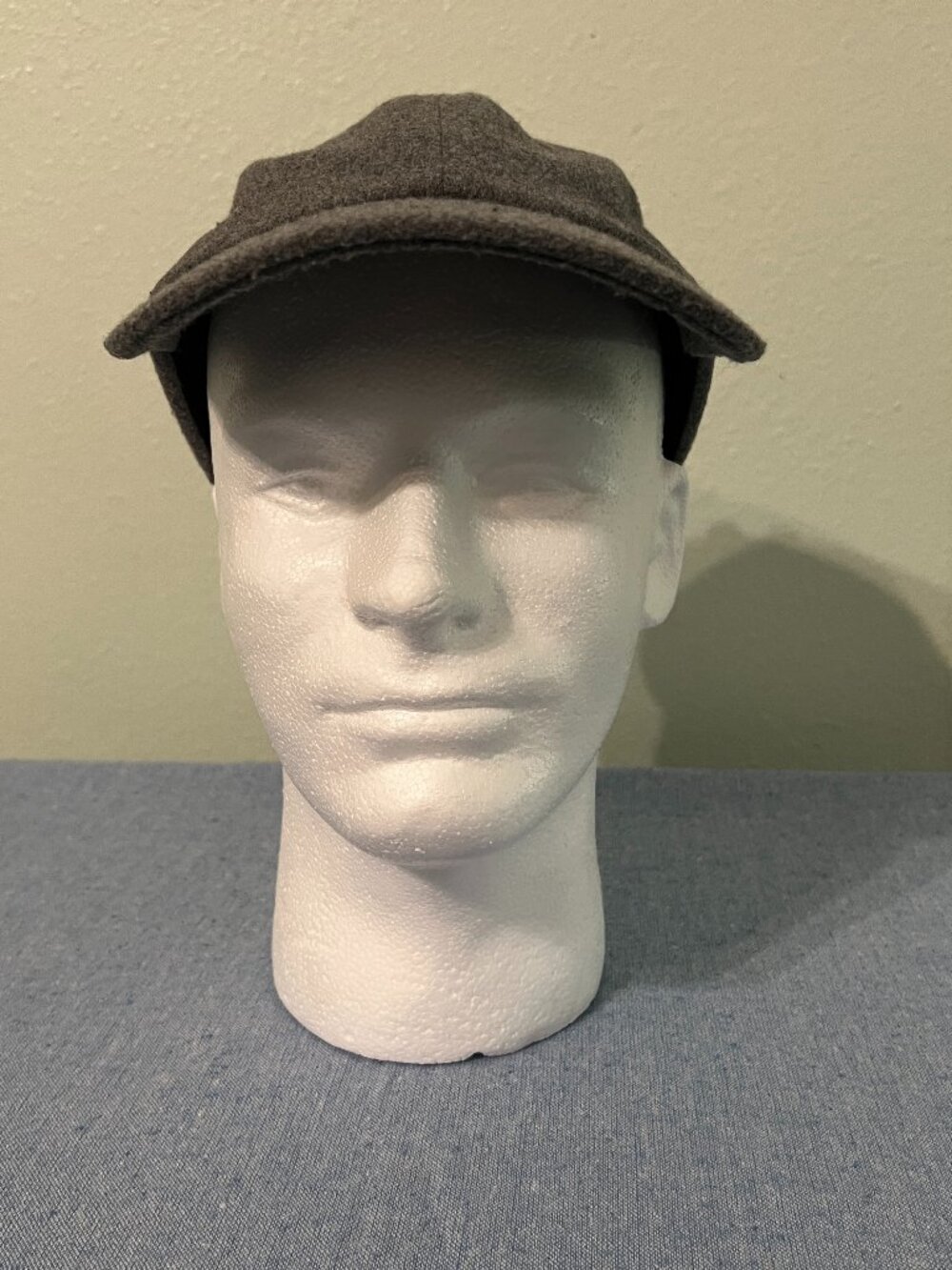 Calvin Klein Wool-Blend Charcoal Grey Adjustable Baseball Cap w Embroidered Text